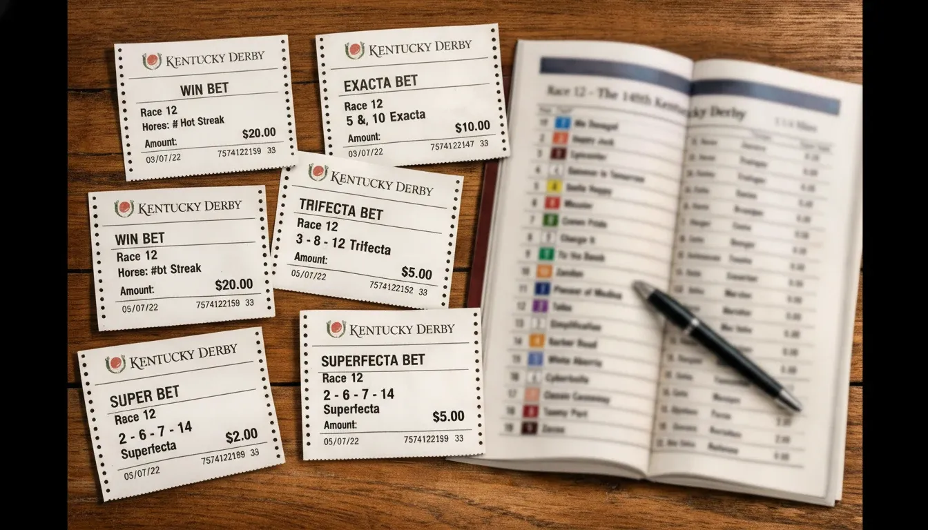 Kentucky Derby betting tickets and racing program